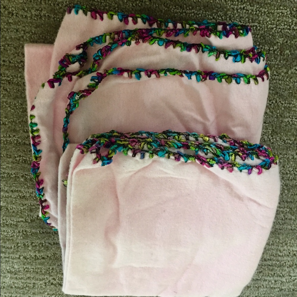 NWOT Crochet Flannel Swaddle Blankets